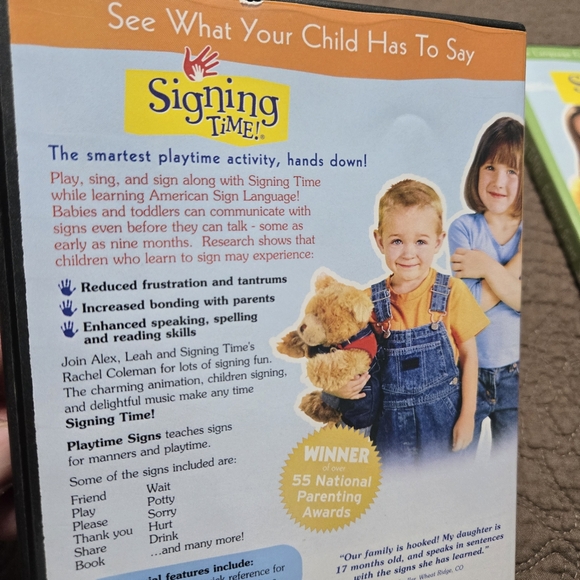 Signing Time ASL DVD 3 pack series, Volume 1 - 3 Ages 0-5 My First Signs - Picture 8 of 14